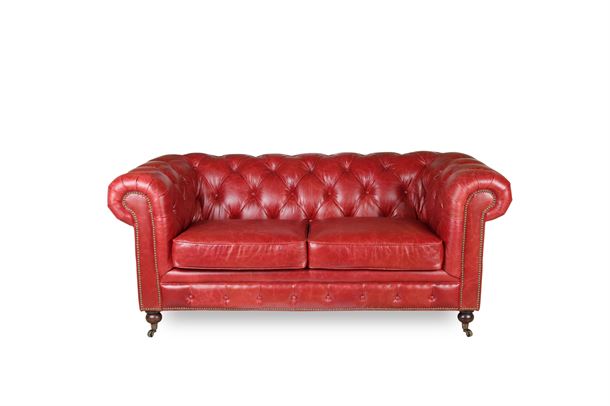 2 pers Chesterfield model Oakland - Royal Rouge 